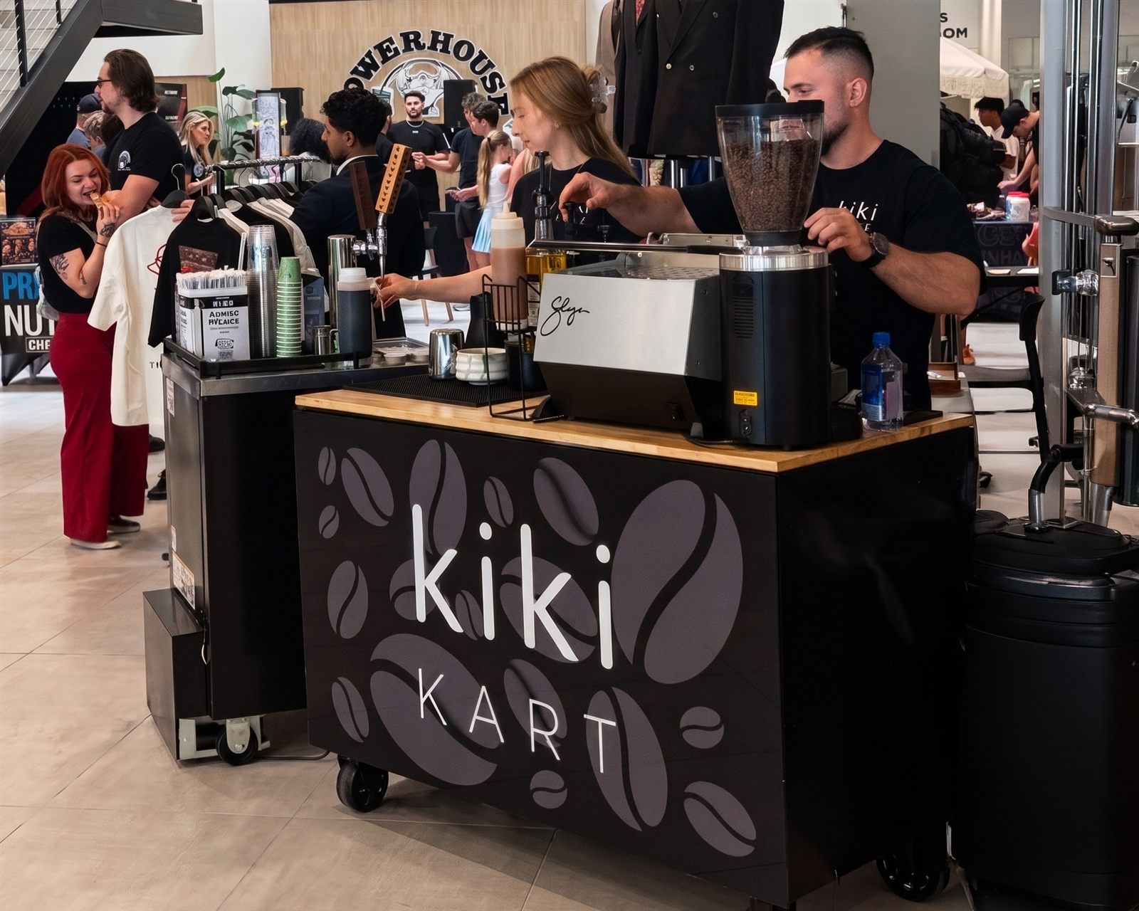The Kiki Kart serving coffee at an event